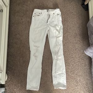 Abercrombie and Fitch White Jeans